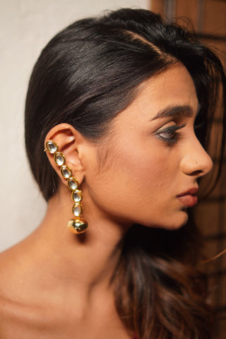 Statement Kundan Earcuff Cum Earrings (RJE1355) image 1