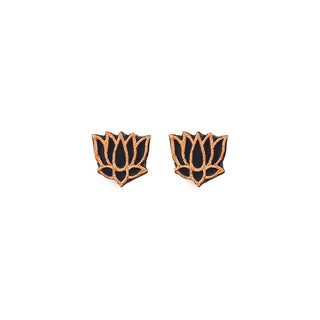 LOTUS STUD EARRINGS (RJE695) image 0