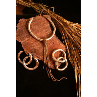 Golden Metal Choker with Hanging Chains (RJN2061) image 1
