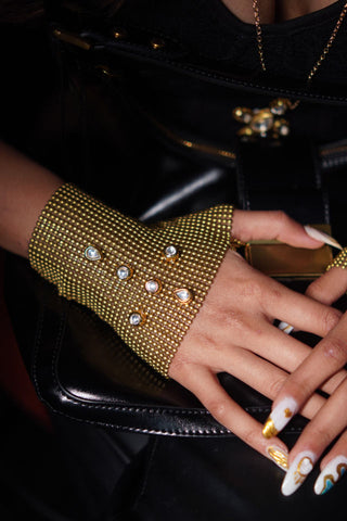 Gorgeous Kundan Mesh Glove (RJMHP166 (RIGHT) image 2
