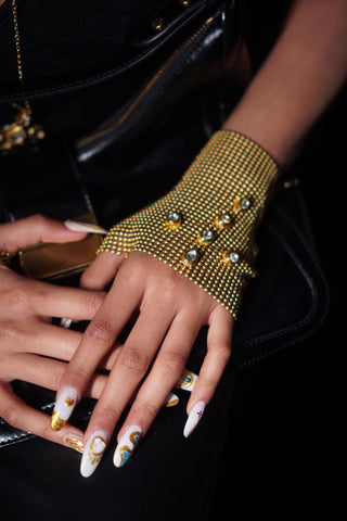Gorgeous Kundan Mesh Glove (RJMHP166 (LEFT) image 2