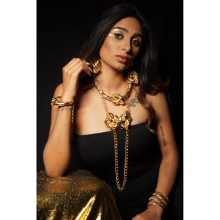 Golden Chain Knot Necklace (RJN2064) image 0