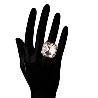 SQUARE CRYSTAL RING (RJR238) image 1
