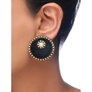Black Round Studs(RJE670) image 0