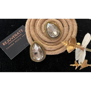 GOLDEN MESH EARRINGS (RJE402) image 3