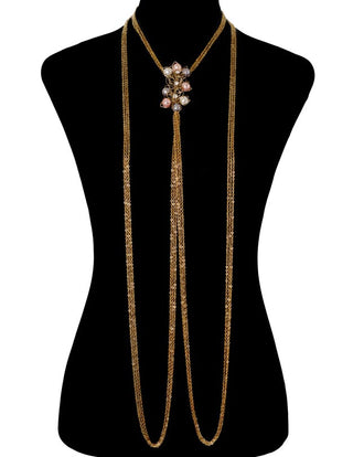 PEARLS FLORAL BODYCHAIN (RJMBJ70) image 3