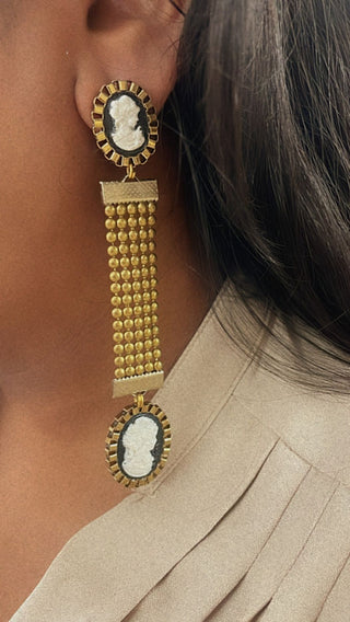VICTORIA LONG CHAIN EARRING (RJE1193) image 1