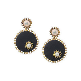 Wooden-Pearl-Top Earring(RJE657) image 3