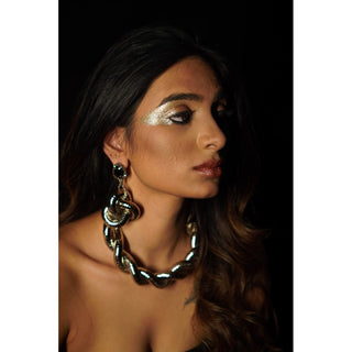 Silver Metallic Twisted Choker (RJN2178) image 0