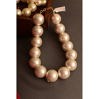 Textured Statement Pearl Necklace (RJN2173)