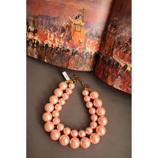 Blush Pearl Double-Layered Necklace (RJN2176)