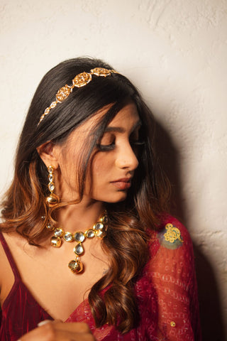 Statement Kundan Dulhan Necklace (RJN2197)