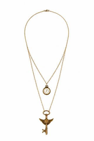The Clock & Key Necklace