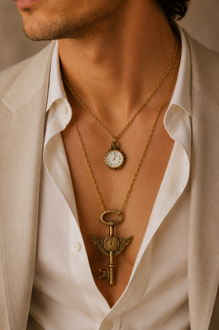 The Clock & Key Necklace
