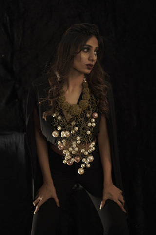 Big Pearl Hanging Necklace (RJN858)