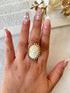 Silver Cameo Drama Ring
