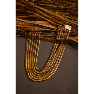Golden Drape Layered Necklace (RJN2074) image 1