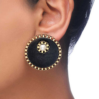 Black Round Studs(RJE670) image 1