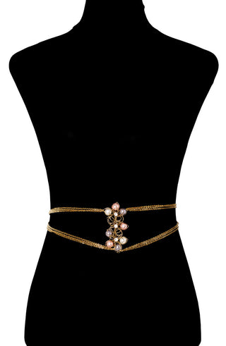 PEARLS FLORAL BODYCHAIN (RJMBJ70) image 2