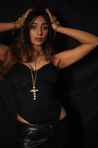 Celestial Kundan Statement Long Necklace (RJN2203-B) image 2