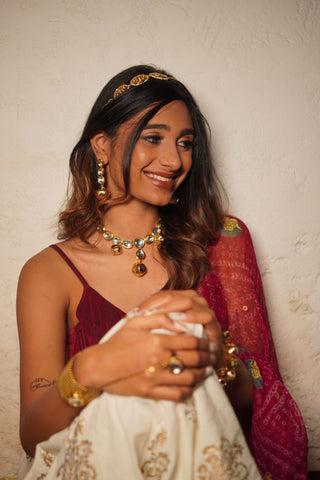 Statement Kundan Dulhan Necklace (RJN2197)